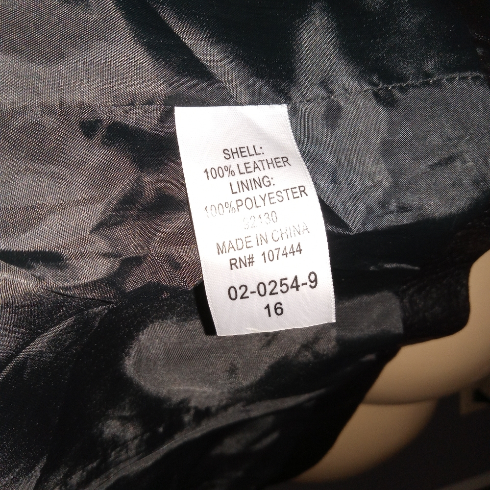 JESSICA LONDON OPEN LEATHER JACKET SZ 16 - Picture 9 of 10